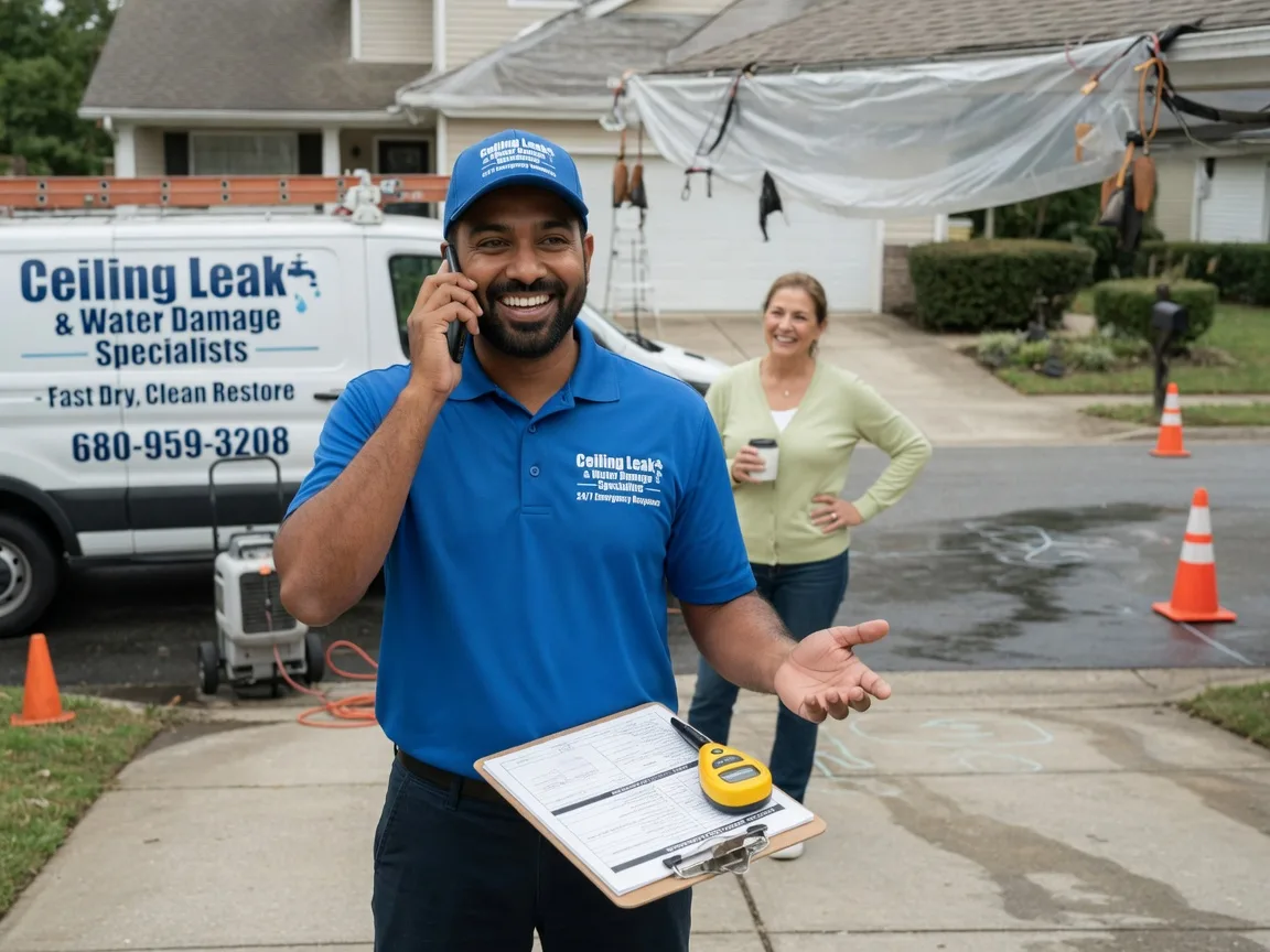 Ceiling Leak Cleanup Hedrick, IA FAQs